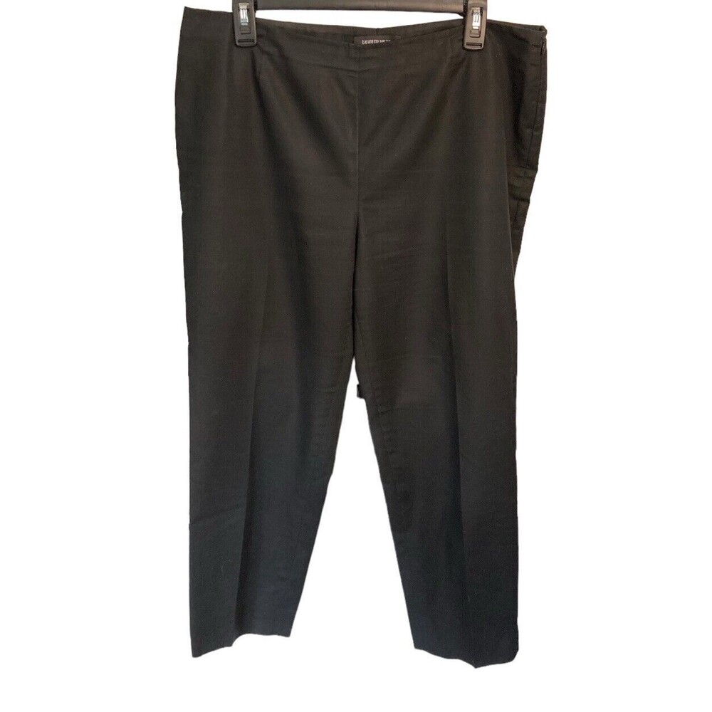 Lafayette 148 New York Black Crop Pants‎ Size 12 Minimalist Basics Capsule
